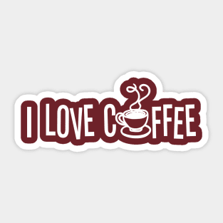 I love coffee Sticker